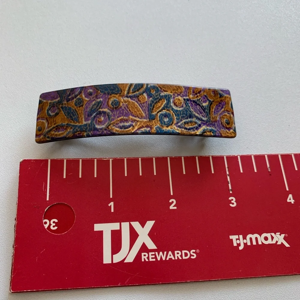 Floral Paisley Pattern Hair Clip Barrette